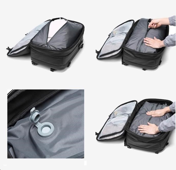 MYBALO Vacuo AIR kompresní cestovní batoh - Černá4 
