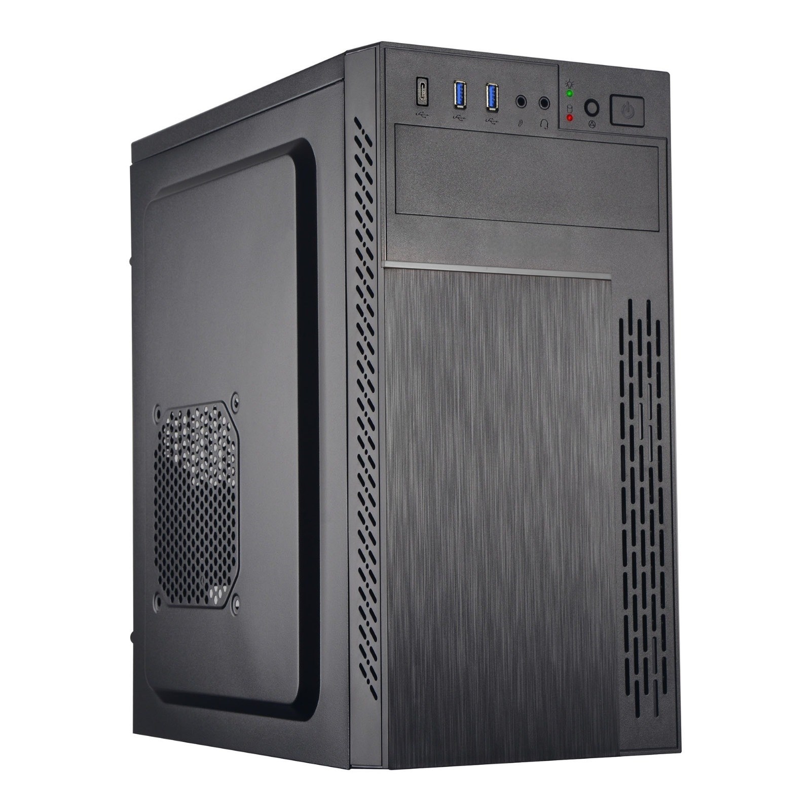 EUROCASE skříň ML M6-505B,  Mini Tower,  1xUSB-C,  2x USB 3.0,  2x audio,  bez zdroje0 