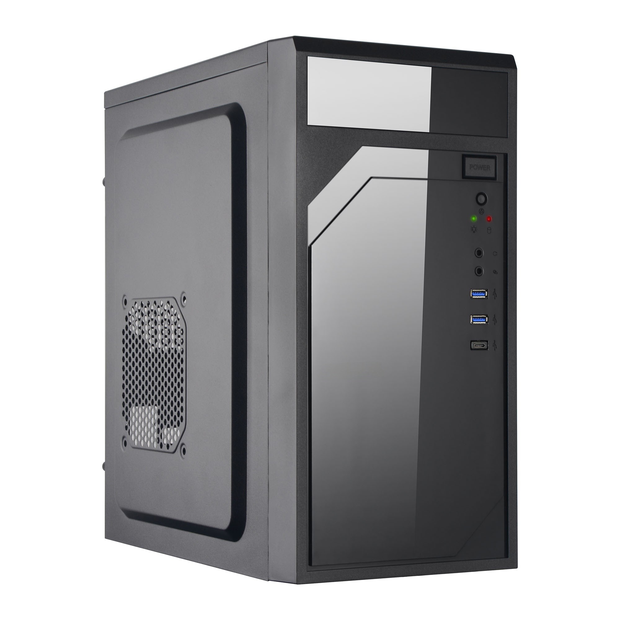 EUROCASE skříň ML M6-590B,  Midi Tower,  2x USB 3.0,  2x audio,  bez zdroje0 