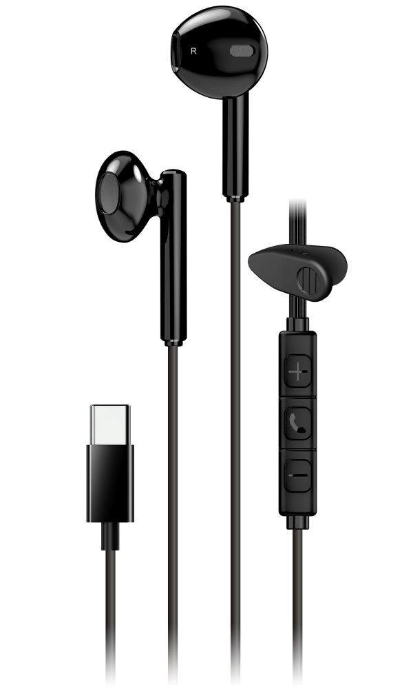 GENIUS sluchátka HS-M366 headset, mikrofon, USB-C, rotáční klip, černá0 