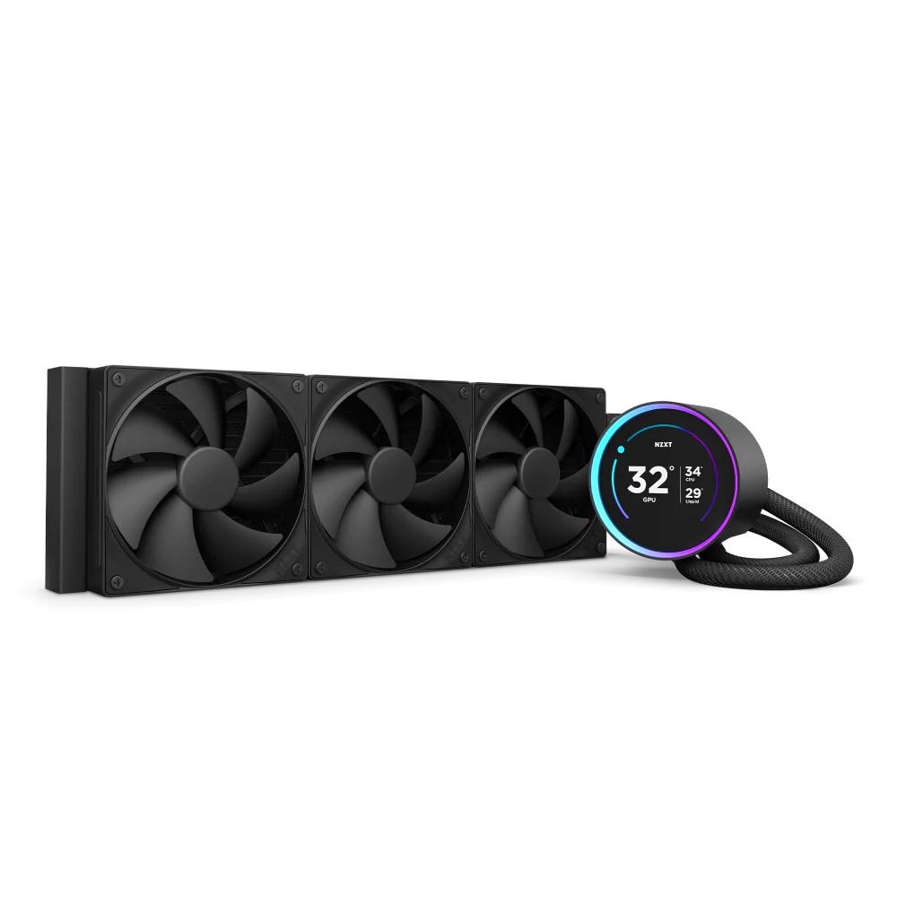 NZXT vodní chladič Kraken 360 ELITE  3x120mm fan  4-pin PWM  LCD disp.  6 let0 
