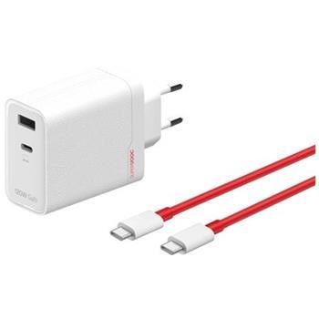 OnePlus SUPERVOOC 120W Dual USB-A + USB-C Cestovní Nabíječka + USB-C/USB-C Kabel White0 