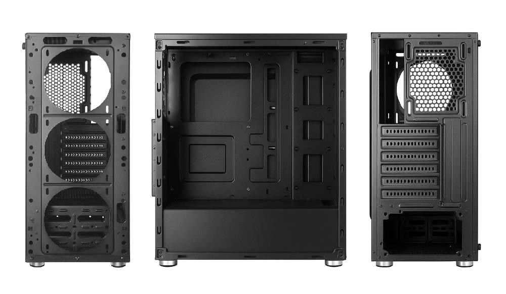 1stCOOL skříň RAINBOW 4, Mid Tower, AU, USB 3.0, 4x 120mm RGB Fan, černá2 