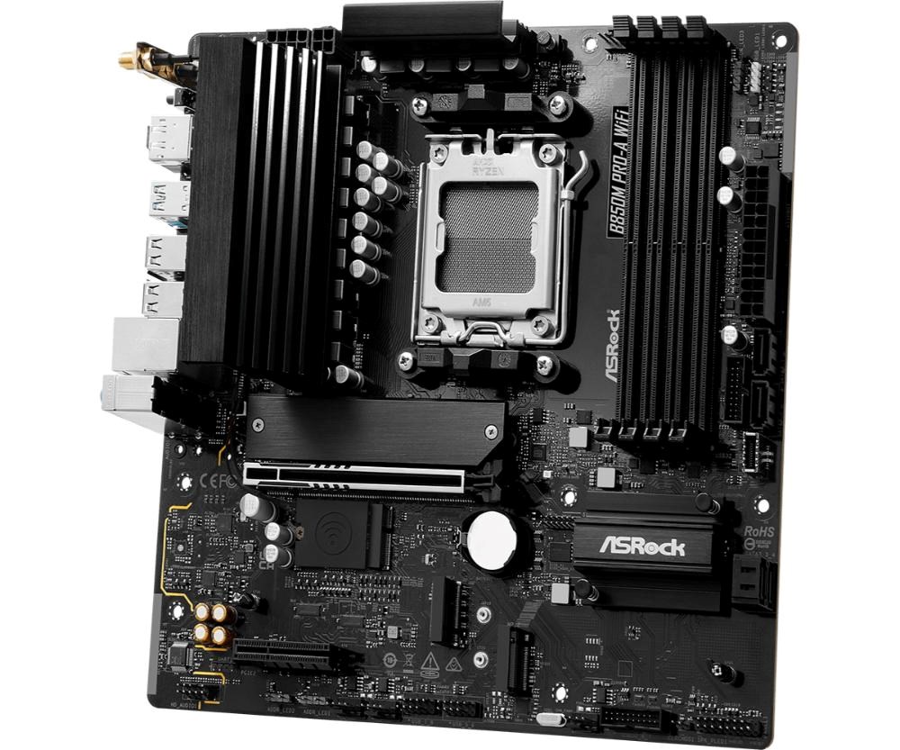 ASRock MB Sc AM5 B850M PRO-A WIFI,  AMD B850,  4xDDR5,  1xDP,  1xHDMI,  WiFi,  mATX3 