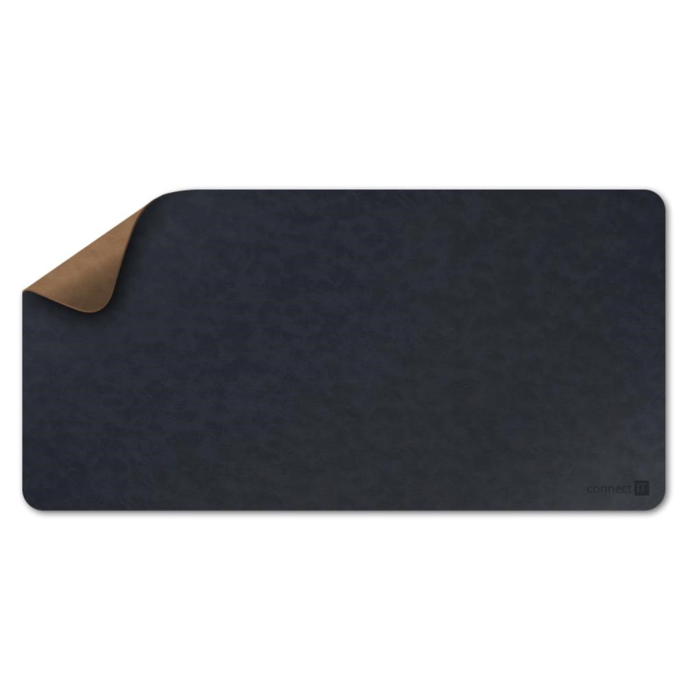 CONNECT IT Podložka pod klávesnici a myš DoubleColor Pad,  900x400,  Modrá /  Světle hnědá0 