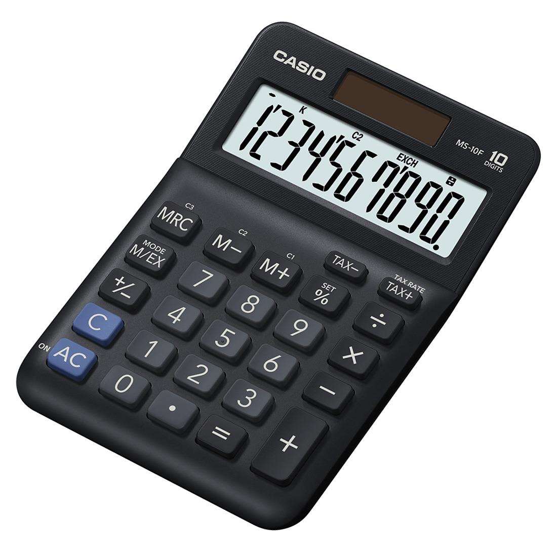 CASIO kalkulačka MS 10 F,  černá,  stolní,  desetimístná0 