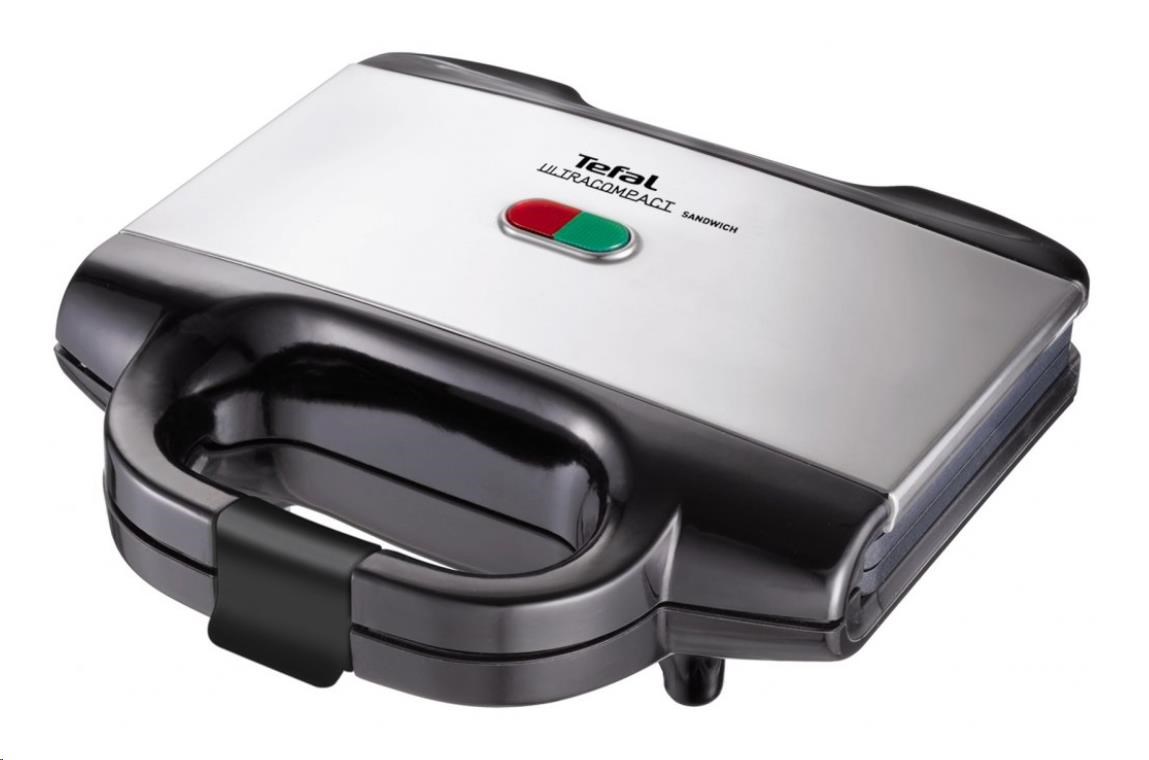 BAZAR - Tefal Ultracompact SM155212 sendvičovač, 700 W. nepřilnavý povrch, zámková západka - Poškozený obal (Komplet)0 
