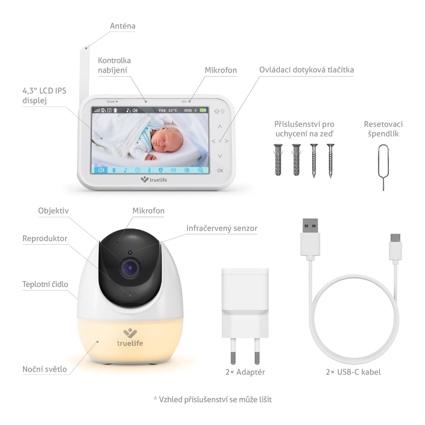 TrueLife NannyCam R4 Pro - digitální video chůvička8 