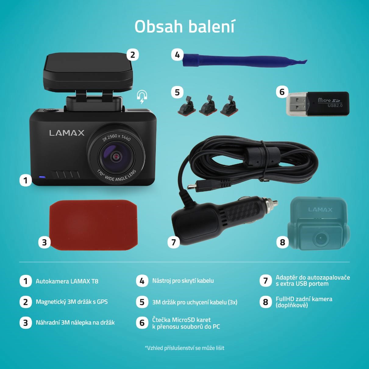 LAMAX T8 - kamera do auta3 