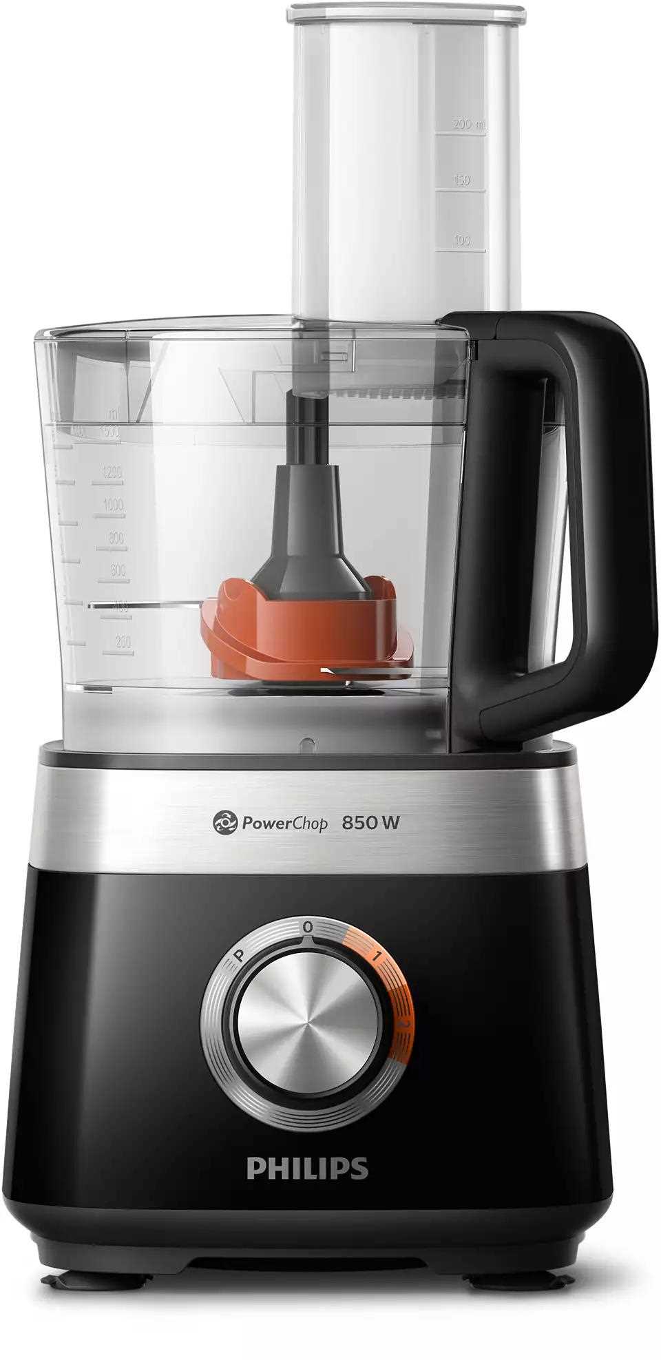 BAZAR - Philips Viva Collection HR7530/10 kuchyňský robot, 850 W, 2 rychlosti + puls, černá - poškozený obal1 