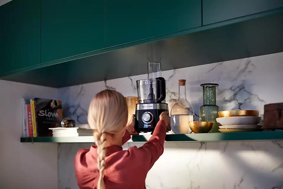 BAZAR - Philips Viva Collection HR7530/10 kuchyňský robot, 850 W, 2 rychlosti + puls, černá - poškozený obal6 