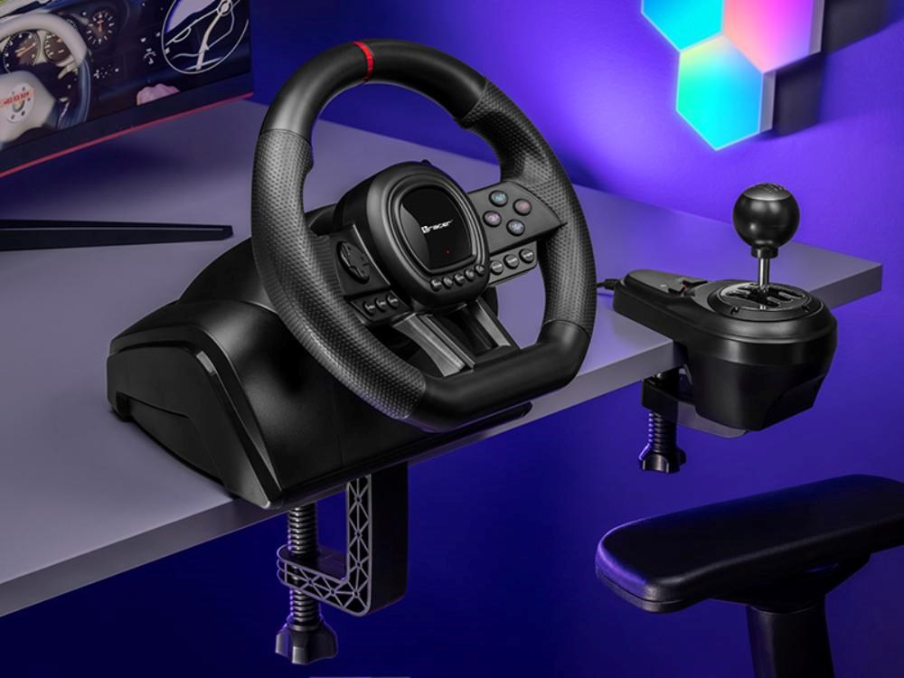 TRACER Volant SimRacer 6v1,  Volant,  Pedály,  Manuální převodovka,  černá7 