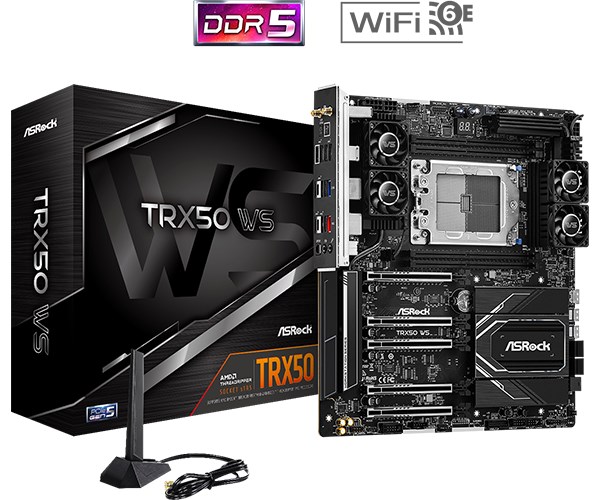 ASRock MB Sc sTRX5 TRX50 WS,  AMD TRX50,  4xDDR5,  E-ATX0 