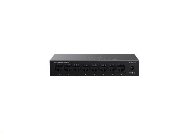 Tenda TEG2208D Websmart L2 cloud managed switch, 8x 10/ 100/ 1000 Mbps, Kov, Fanless - bez ventilátorov