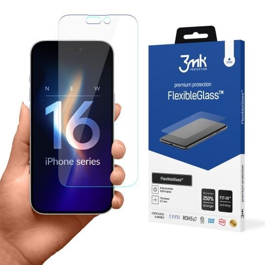 3mk hybridní sklo FlexibleGlass pro Apple iPhone 16 Pro0 