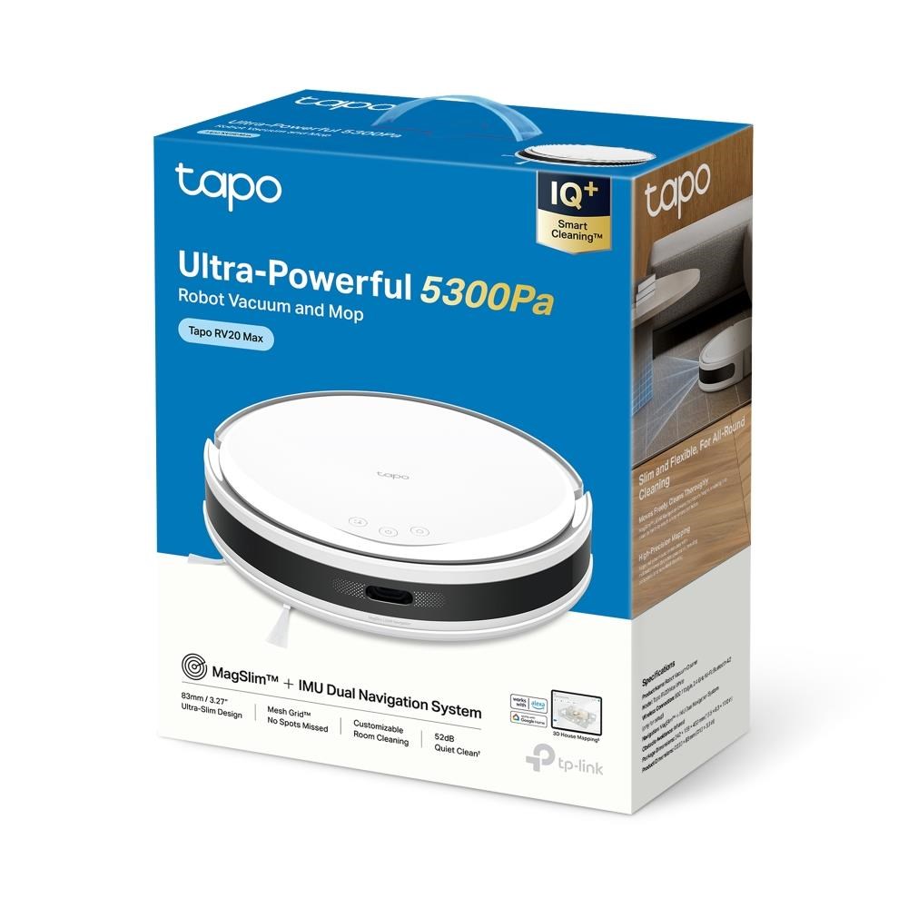 TP-Link Tapo RV20 Max robotický vysavač s mopem (LiDAR,  2, 4 GHz,  BT,  bílý)5 