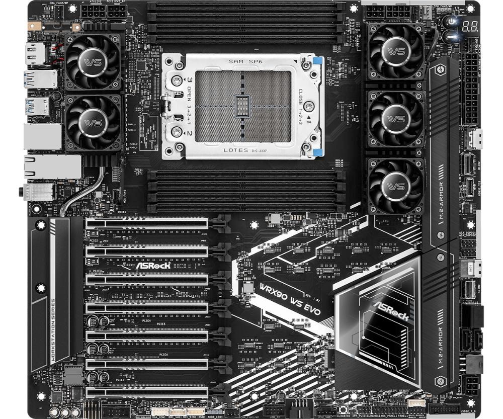 ASRock MB Sc sTR5 WRX90 WS EVO, AMD WRX90, 8xDDR5, 1xDP, EEB1 