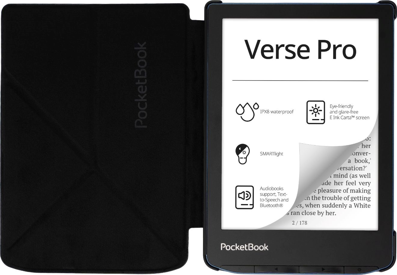 POCKETBOOK pouzdro Origami pro InkPad Color3,  InkPad 4,  černé2 