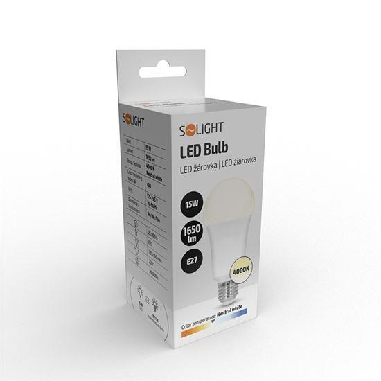BAZAR - Solight LED žárovka,  klasický tvar,  15W,  E27,  4000K,  220°,  1650lm - Poškozený obal (Komplet)1 
