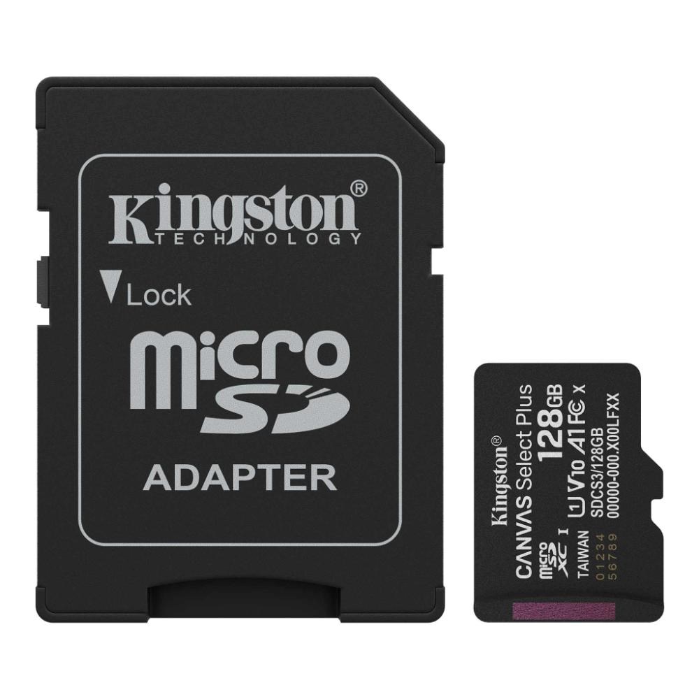 Kingston Canvas Select Plus/ Micro SDXC/ 128GB/ UHS-I U1 / Class 10/ + Adaptér