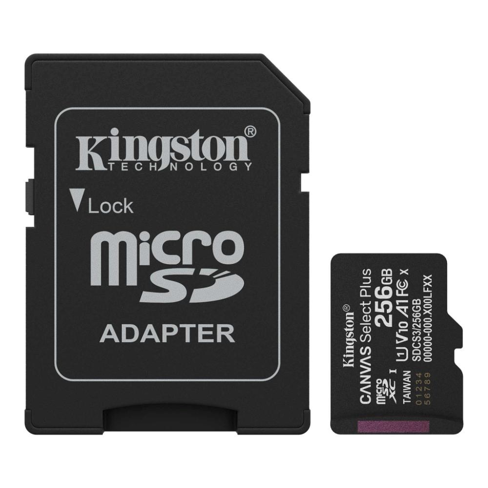 Kingston Canvas Select Plus/ Micro SDXC/ 256GB/ UHS-I U1 / Class 10/ + Adaptér