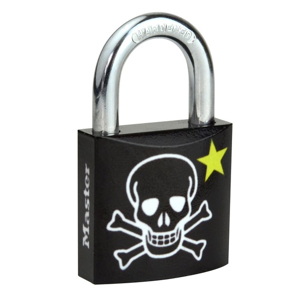 Master Lock Visací zámek z pevného hliníku 3430EURDSKULL - 30mm2 