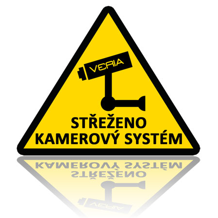 Veria Výstražná samolepka - Střeženo kamerový systém0 