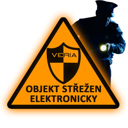 Veria Reflexní výstražná samolepka - střeženo elektronicky0 