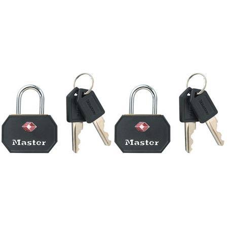 Master Lock Visací zámek  TSA - černý (2 ks /  blistr)0 