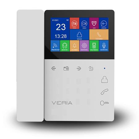 Veria LCD monitor videotelefonu se sluchátkem 7043B bílý0 