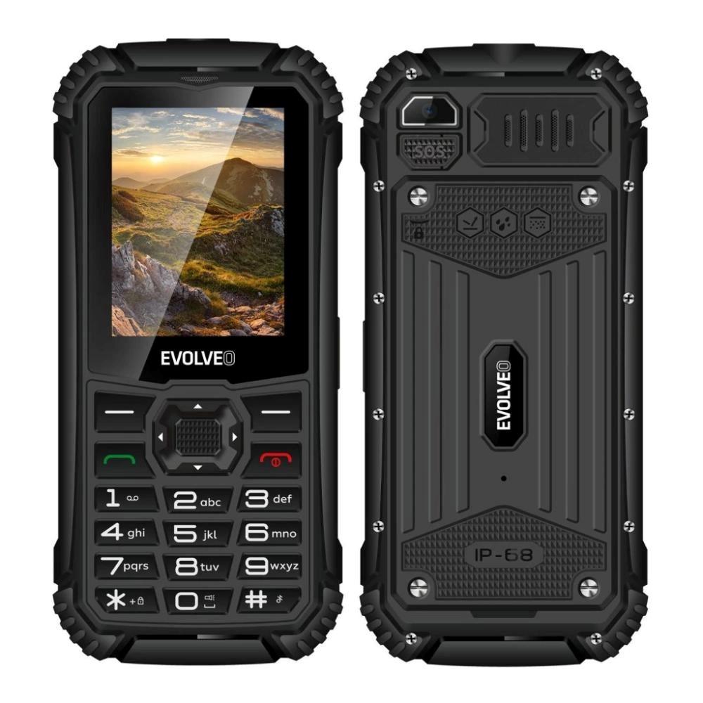 EVOLVEO StrongPhone Q1,  vodotěsný odolný Dual SIM telefon,  černý0 
