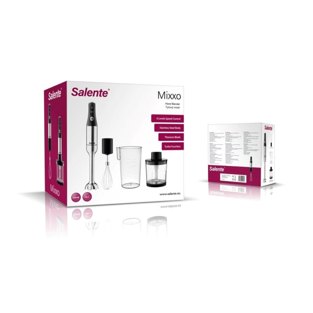 SALENTE Mixxo multifunkční tyčový mixér 3v1, 1200 W, nerez, černá8 