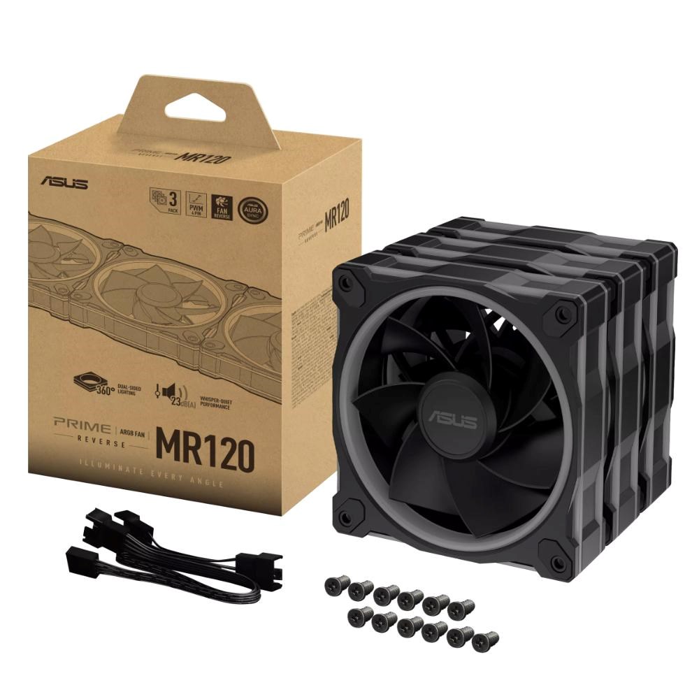 ASUS Ventilátor PRIME MR120 ARGB Reverse,  3x120mm,  černá6 
