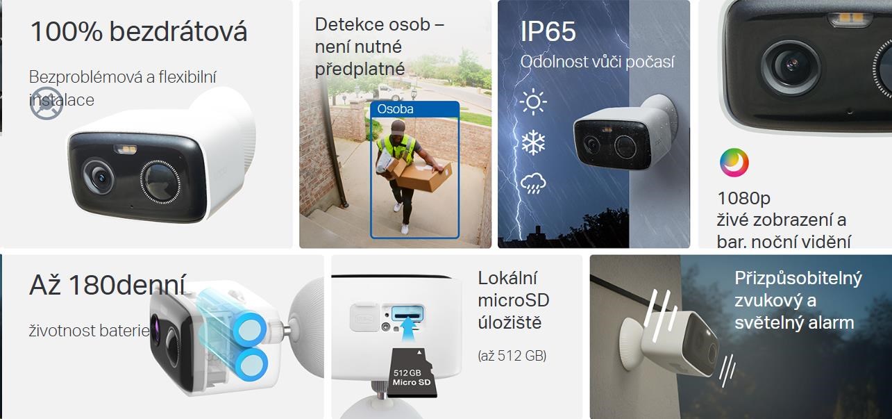 TP-Link Tapo C400 venkovní kamera (2MP,  FullHD,  1080p,  IR 10m,  WiFi,  micro SD card,  IP65)3 