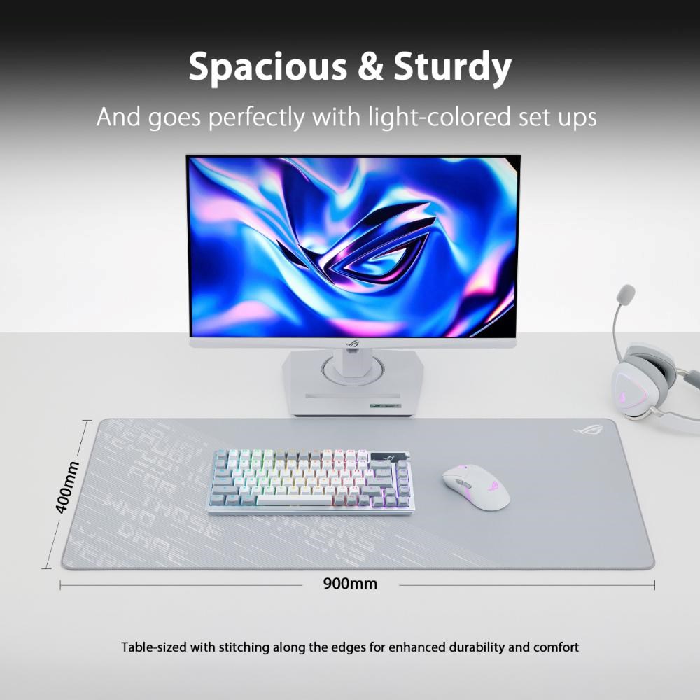 ASUS podložka pod myš ROG Scabbard II Arctic Gray XXL, textil10 
