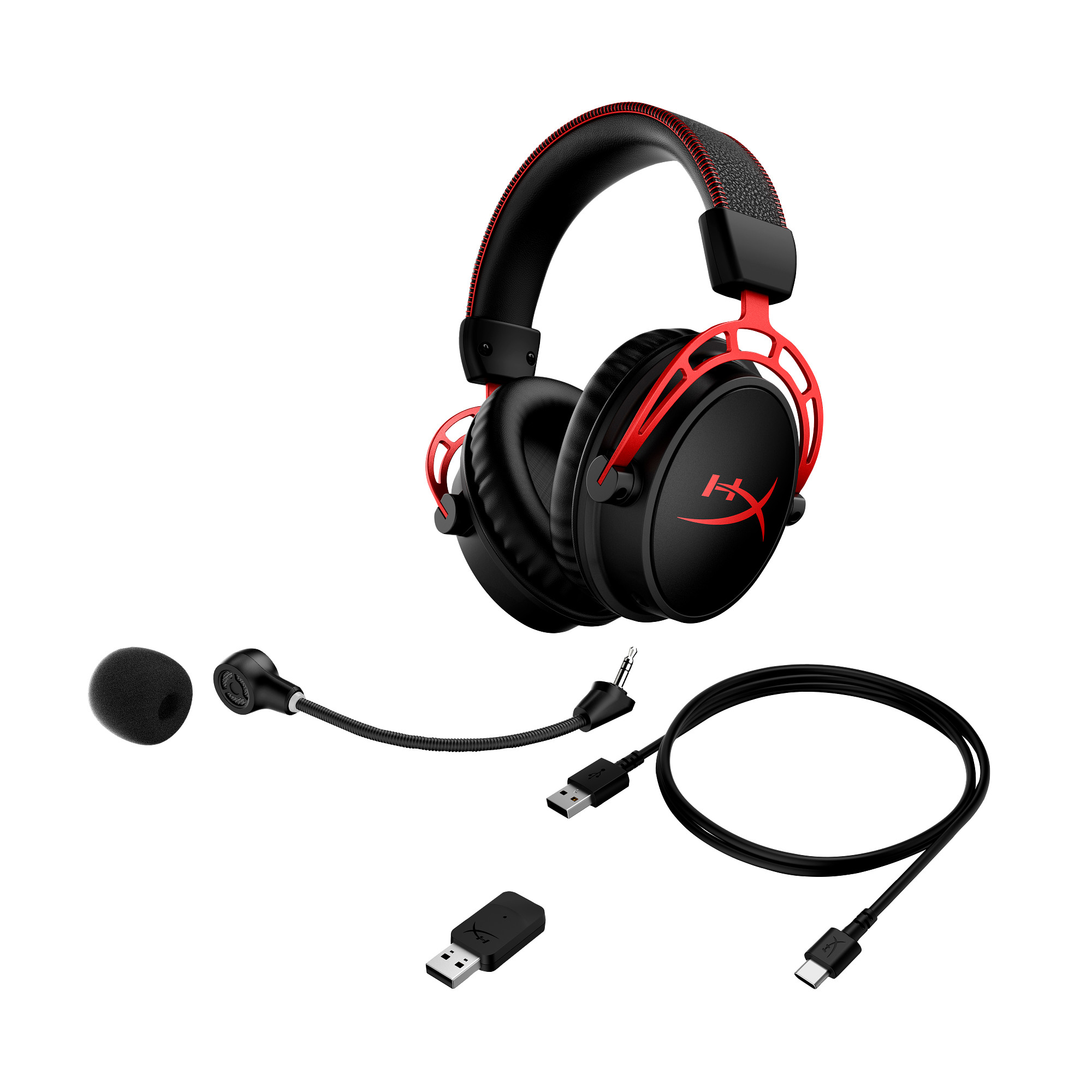 HP Renew HyperX Cloud Alpha - Wireless Gaming Headset (Black-Red)4 
