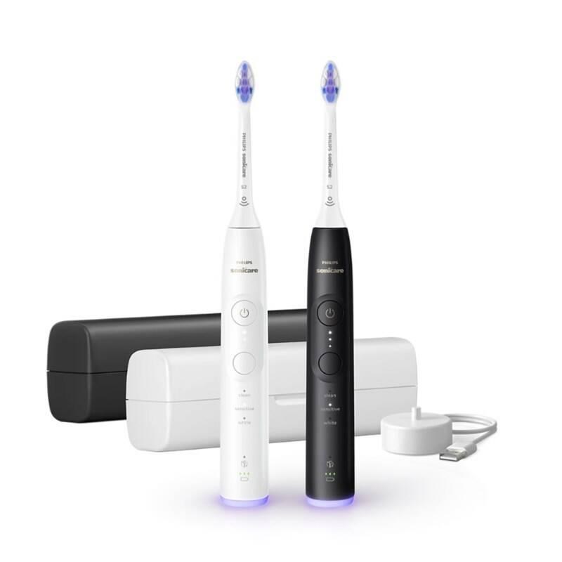 Philips Sonicare 6500 Gentle clean sada elektrických zubních kartáčků,  2 kusy,  černá a bílá0 