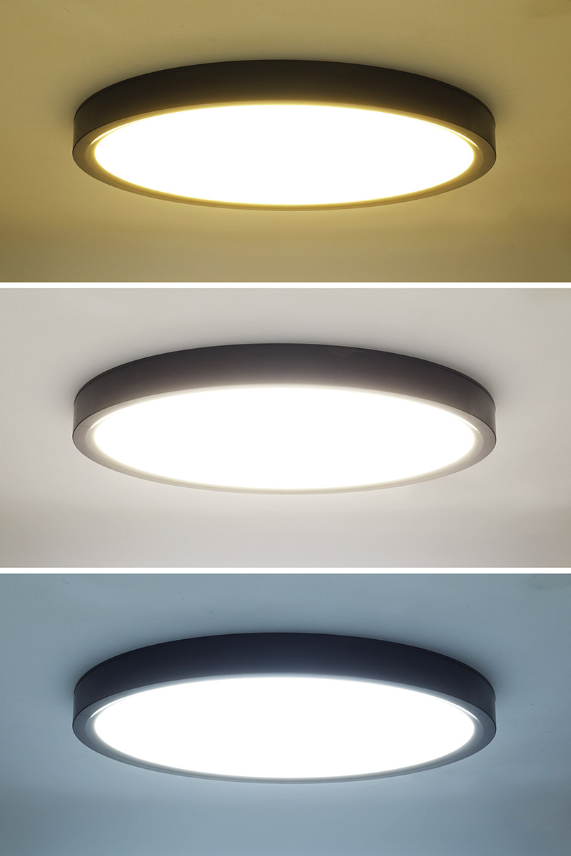 Solight LED osvětlení s dálkovým ovladačem Estela Black,  36W,  2700lm,  30cm,  změna chromatičnosti,  stmívatelné3 
