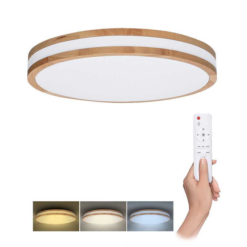 Solight LED osvětlení s dálkovým ovladačem Woody,  48W,  3360lm,  38cm,  změna chromatičnosti,  stmívatelné0 