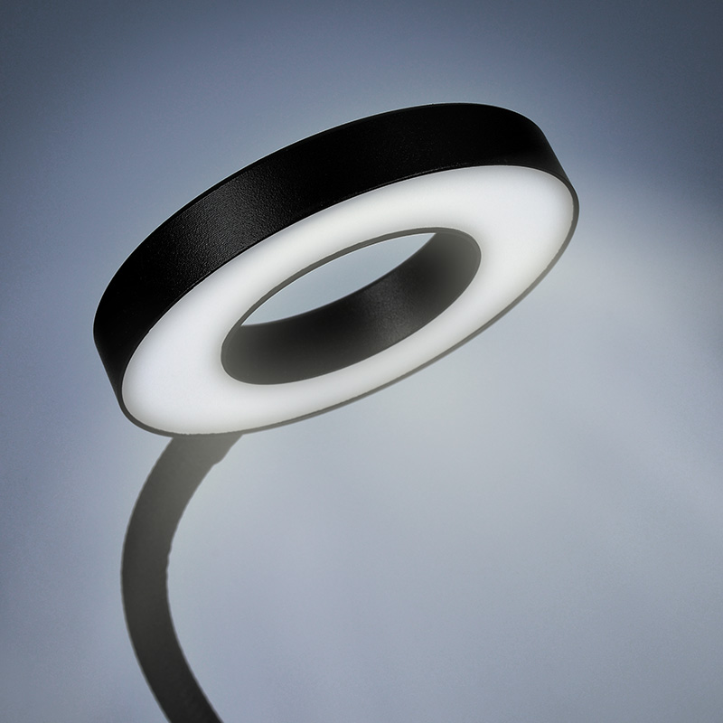 Solight LED stmívatelná stolní lampička s klipem,  300lm,  nastavitelná teplota světla,  USB7 