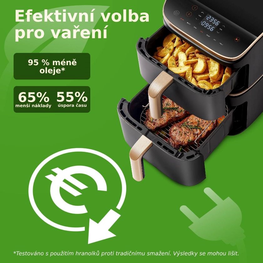 BAZAR - Cosori Turbo Tower Pro chytrá horkovzdušná fritéza 10,8l tm.šedá / pošk. obal4 