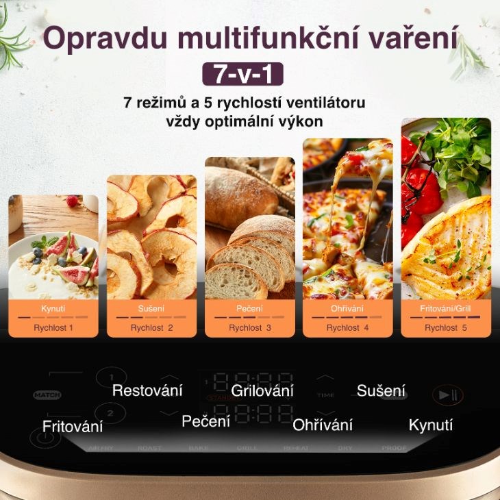 BAZAR - Cosori Turbo Tower Pro chytrá horkovzdušná fritéza 10,8l tm.šedá / pošk. obal6 