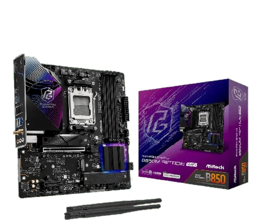 ASRock MB Sc AM5 B850M Riptide WiFi, AMD B850, 4xDDR5, 1xDP, 1xHDMI, WiFi, mATX0 