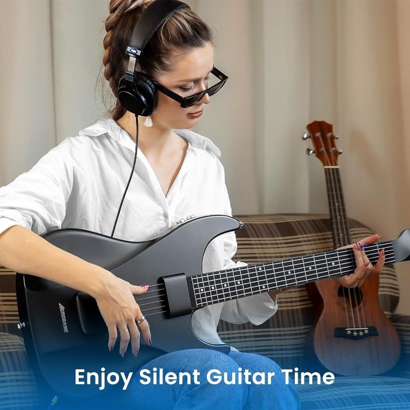 Aeroband Guitar - Smart Elektrická Kytara pouzdro, černá6 