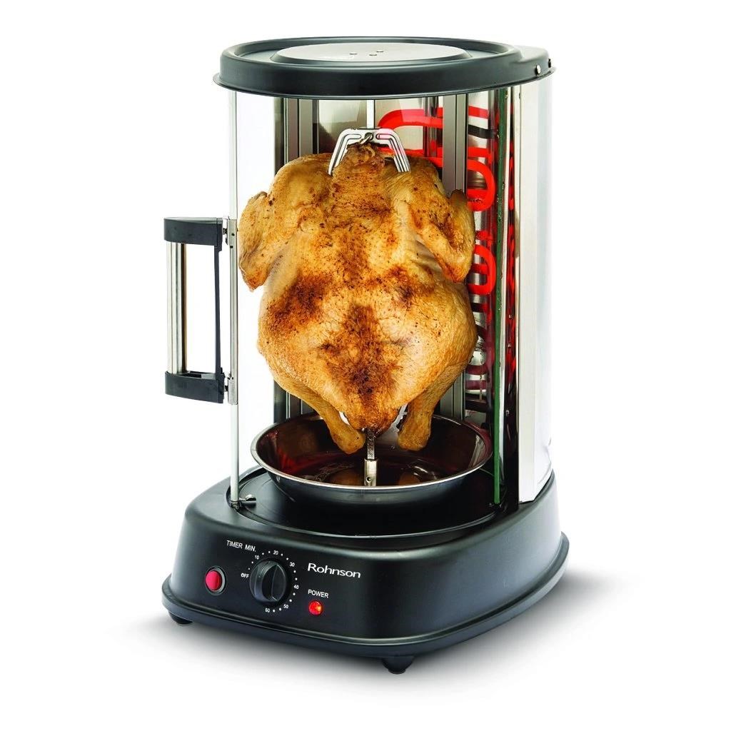 Rohnson vertikální gril,  1500 W,  odkapávací miska,  objem 21 litrů1 