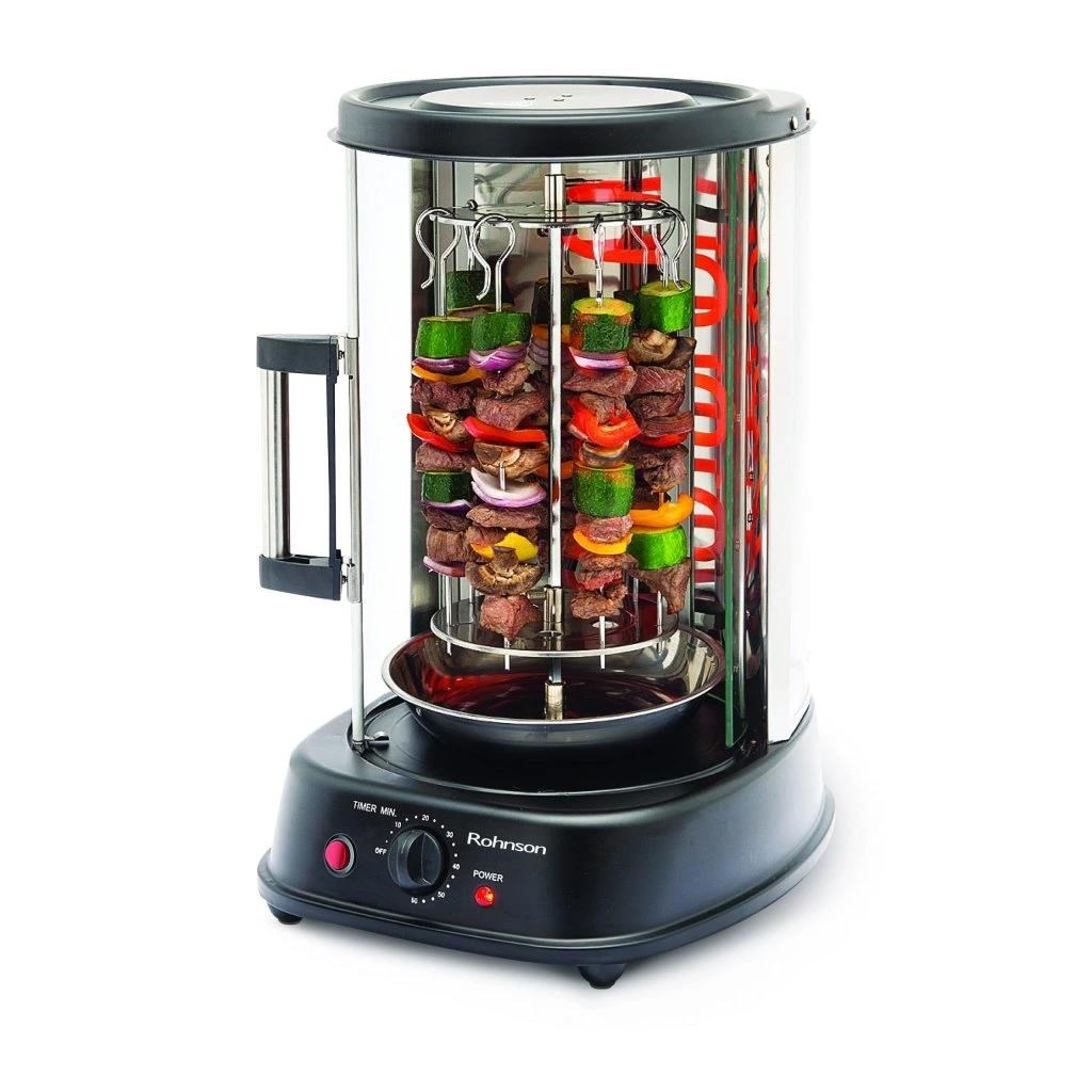 Rohnson vertikální gril,  1500 W,  odkapávací miska,  objem 21 litrů2 