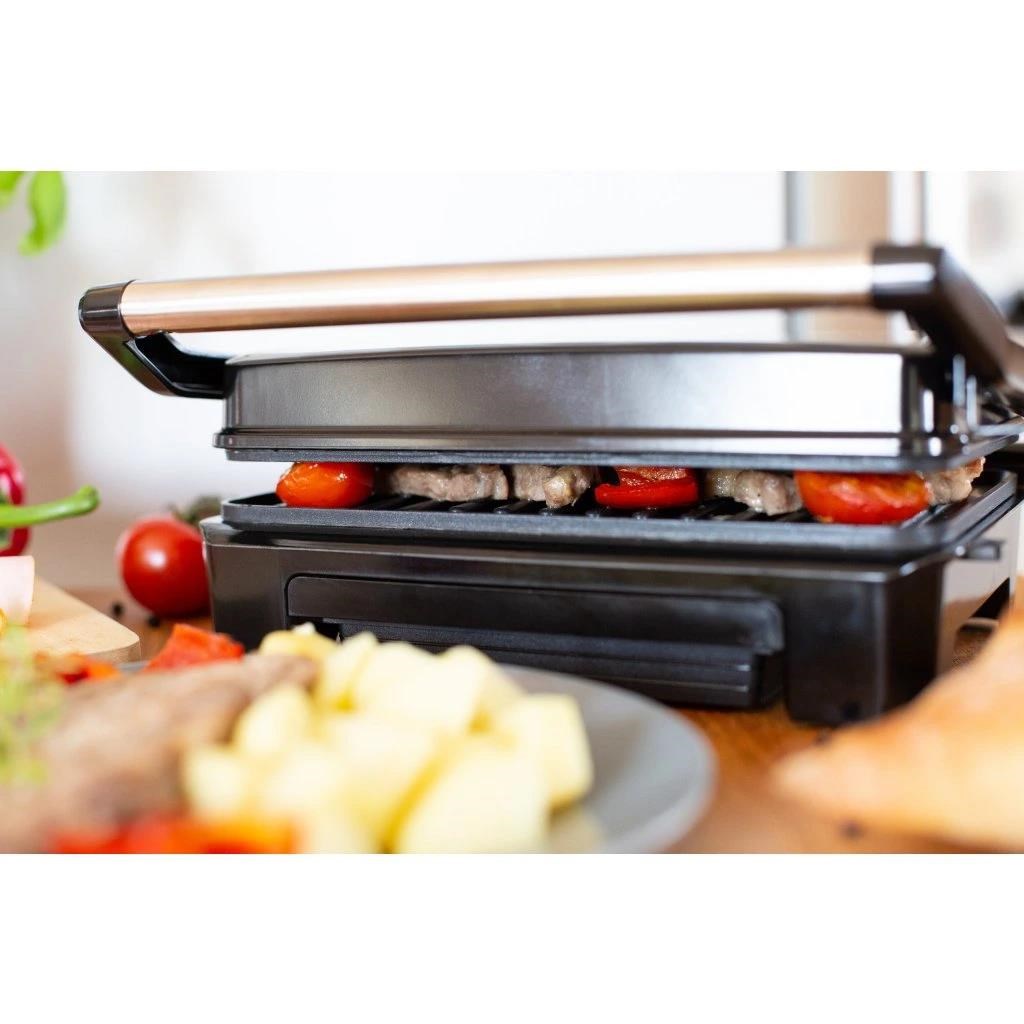 Rohnson panini gril,  800 W,  odkapávací miska,  zámek rukojeti6 