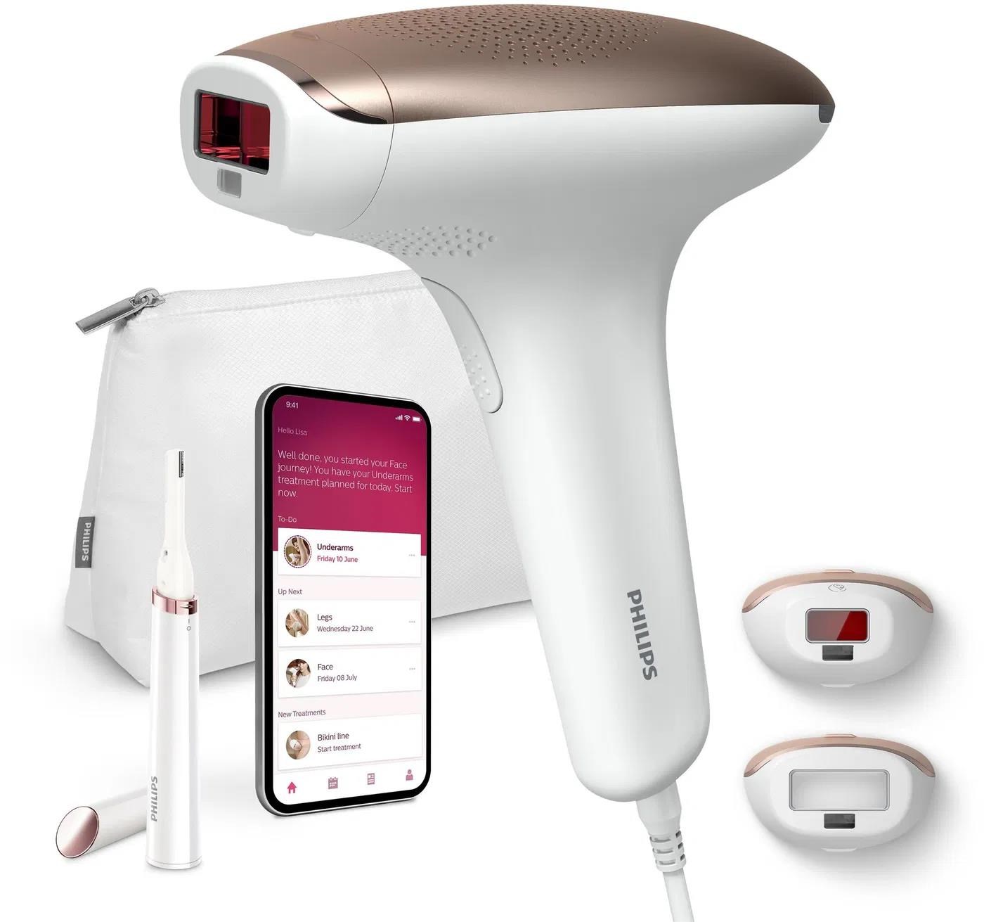 Philips Lumea IPL 7000 Series epilátor,  zastřihovač HP6388,  aplikace,  2 nástavce0 