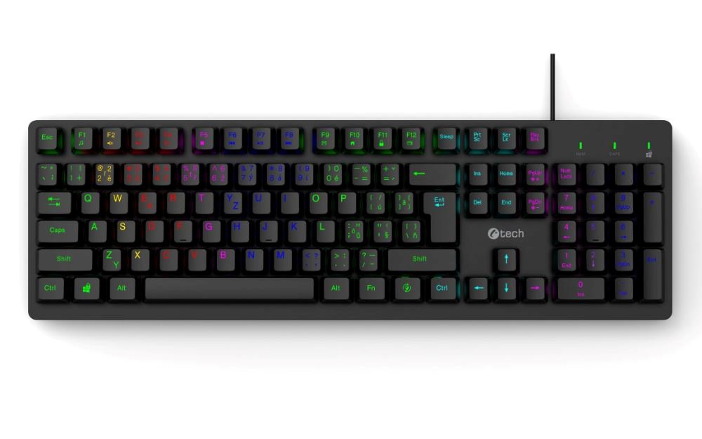 Herná klávesnica C-TECH Riven (GKB-16), RGB, USB