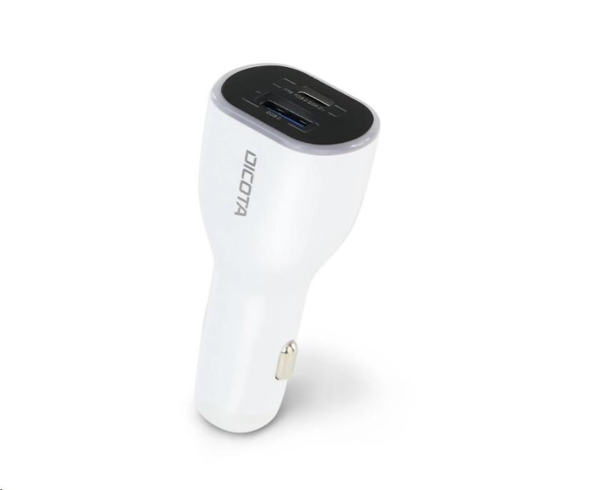 DICOTA Car Laptop Charger Universal PRO 12/ 24V (100W),  white1 